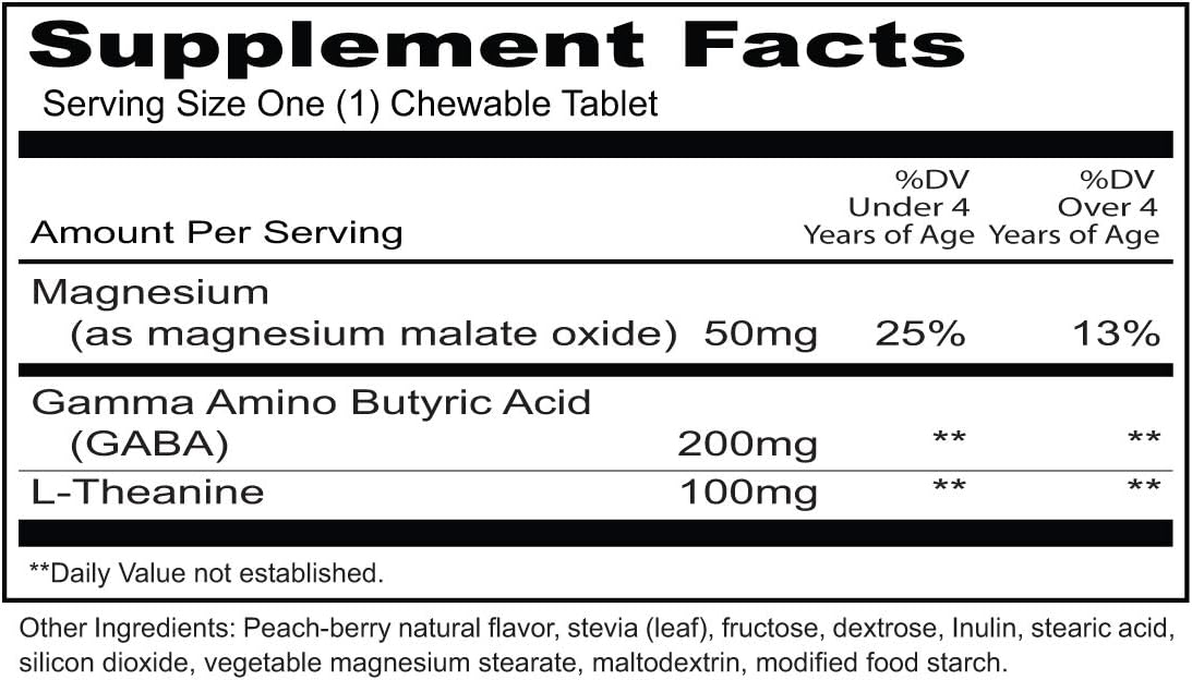 Priority One Vitamins Kid Kalm (Kinder Calm) Peach-Berry Flavour 60 Chewable Tablets - görsel 2
