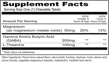 Priority One Vitamins Kid Kalm (Kinder Calm) Peach-Berry Flavour 60 Chewable Tablets