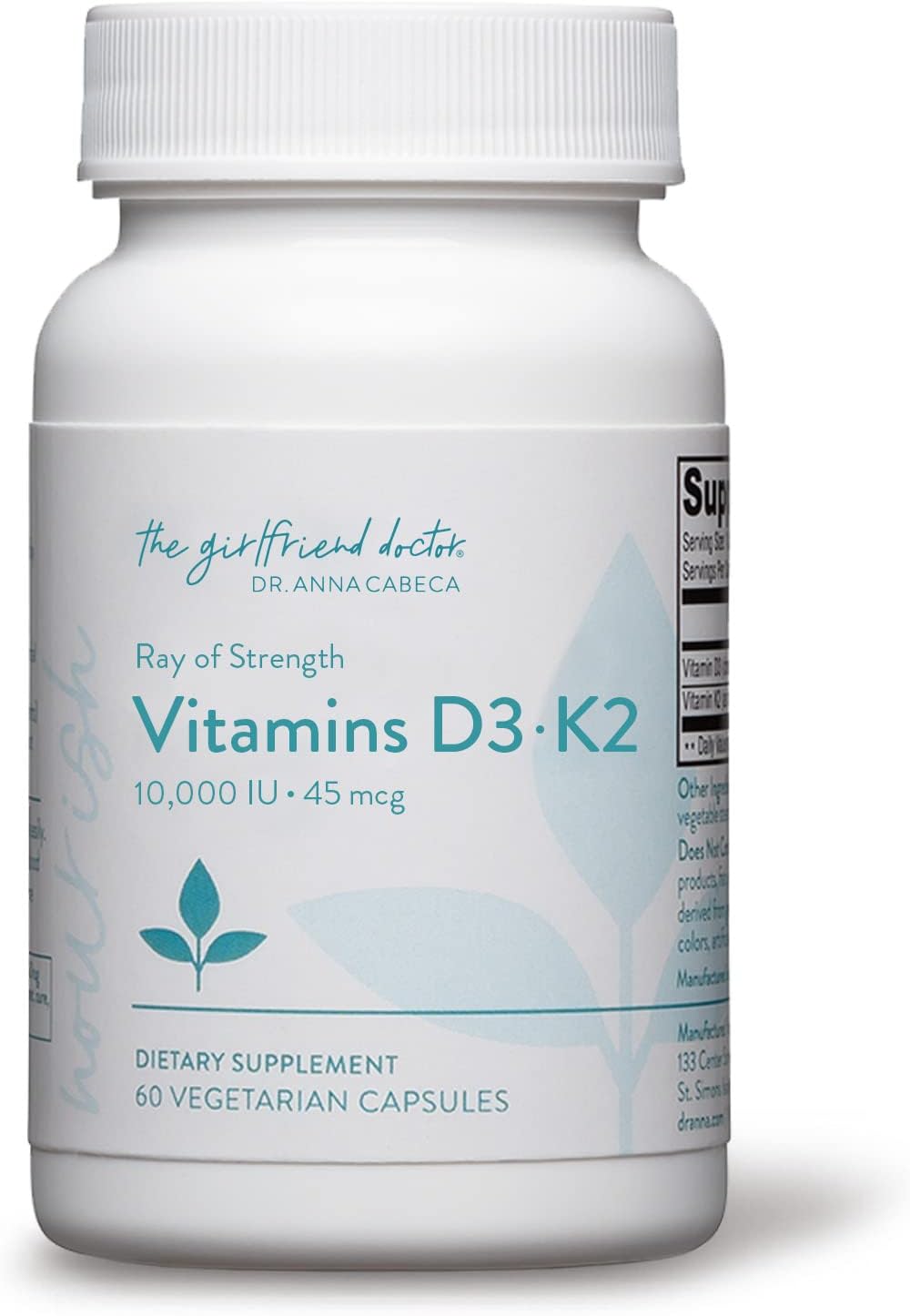VIDAPURA Ray of Strength D3K2 – Vitamin D3 5000 IU & K2 (MK-7) Supplement, 60 Softgels - görsel 1