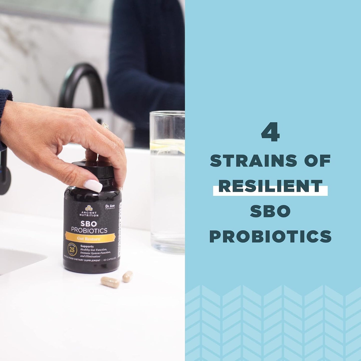 Ancient Nutrition SBO Probiotics Gut Restore - 60 Capsules - görsel 4