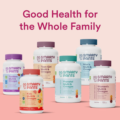 SmartyPants Women's Multivitamin Gummies: Omega 3 Fish Oil (EPA/DHA), Methylfolate, CoQ10, Vitamin D3, C, Vitamin B12, B6, A, K & Zinc, Inositol, Gluten-free, 180 Count (30 Day Supply)
