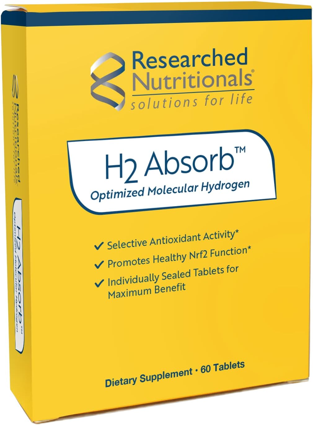 Researched Nutritionals H2 Absorb Molecular Hydrogen Tablets - 60 Count - görsel 1