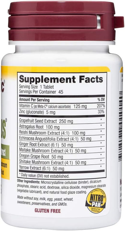 NutriBiotic DefencePlus – 11-in-1 Immune Support, 45 Tablets