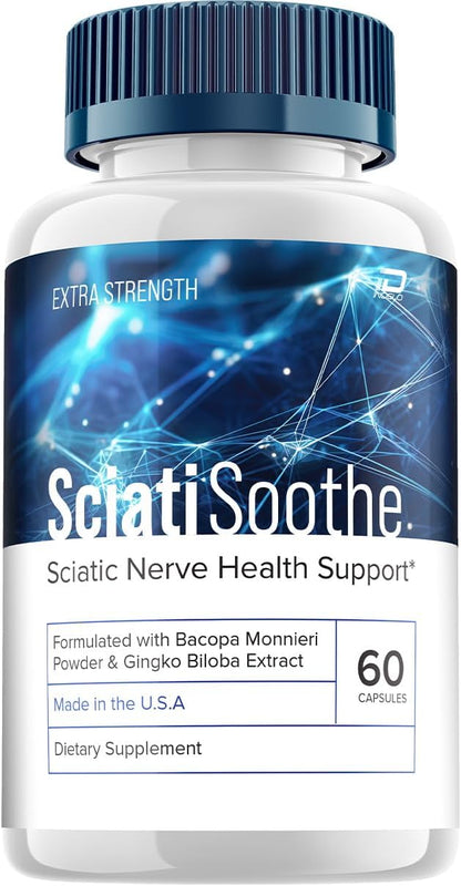 SciatiSoothe Brain Food Supplement - Natural Nerve & Memory Support - 60 Capsules