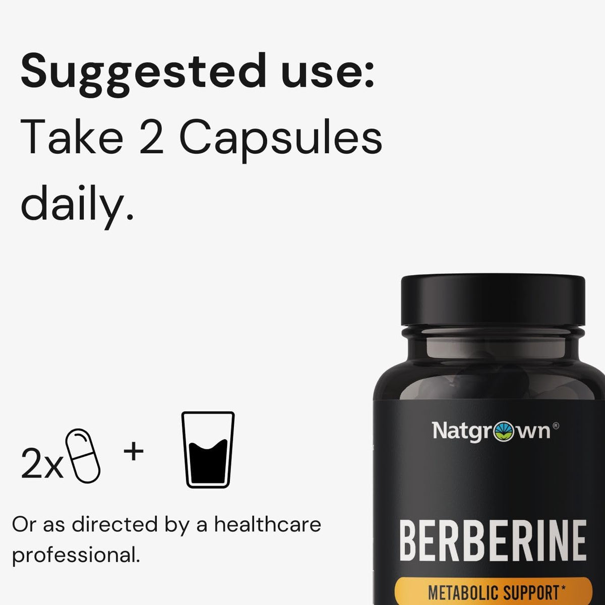 Natgrown Berberine Supplement - Berberine HCl 1200 mg per serving - 60 Capsules - görsel 4