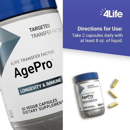 4Life Transfer Factor AgePro Healthy Ageing Support with NMN, 60 Capsules