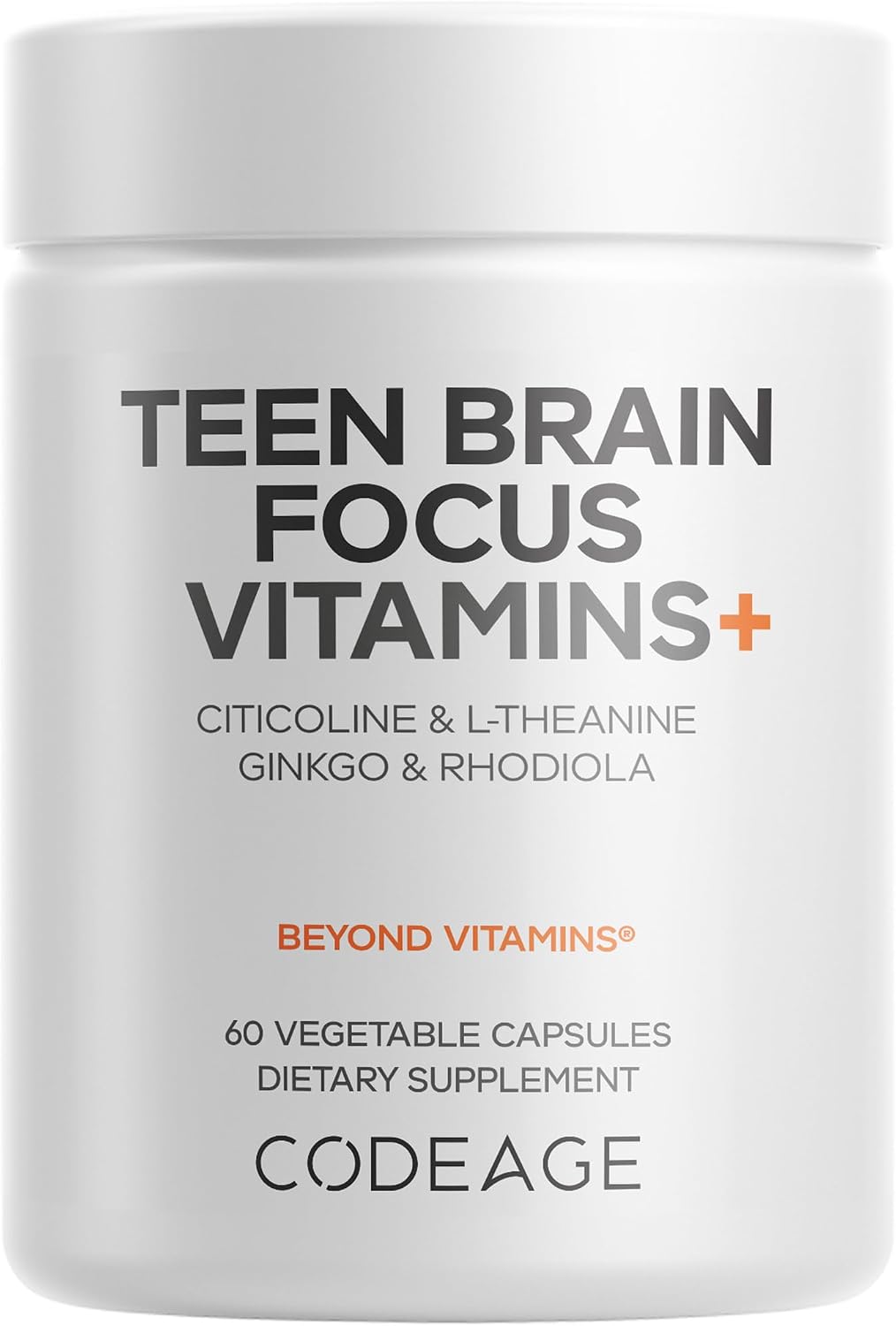 Codeage Teen Brain Focus Vitamins+ - Liposomal Brain Supplement for Teens (60 Capsules) - görsel 1