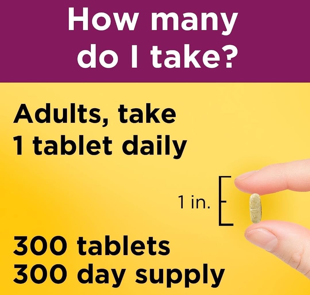 Nature Made Multivitamin for Him, Men's Multivitamin with No Iron, Daily Nutritional Support, 300 Tablets - görsel 5