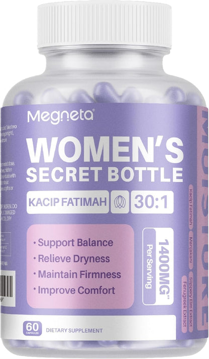 MEGNETA Advanced Feminine Care – Kacip Fatimah, Fenugreek, Slippery Elm, Manjakani – 180 Capsules