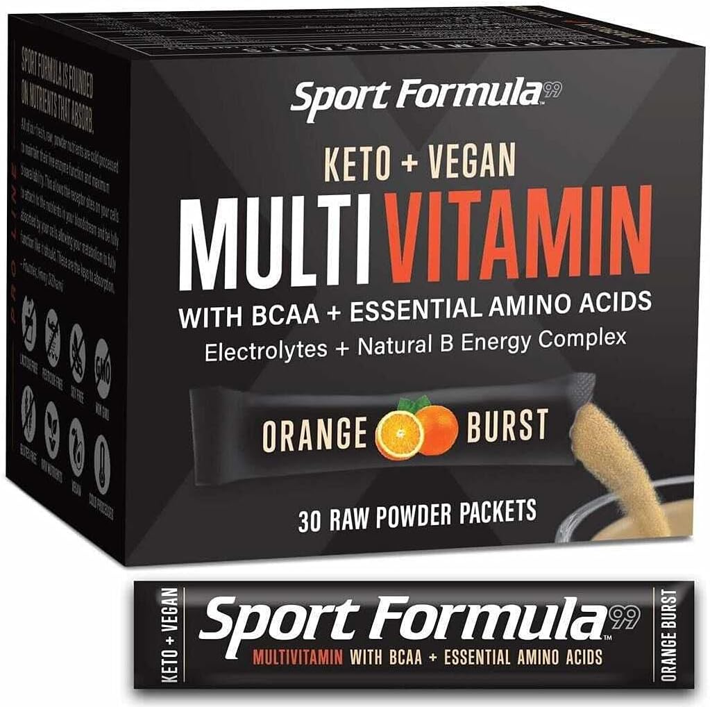 Sport Formula 99 Vegan Superfood Daily Keto Multivitamin – Orange Powder Packets - görsel 1