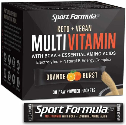 Sport Formula 99 Vegan Superfood Daily Keto Multivitamin – Orange Powder Packets