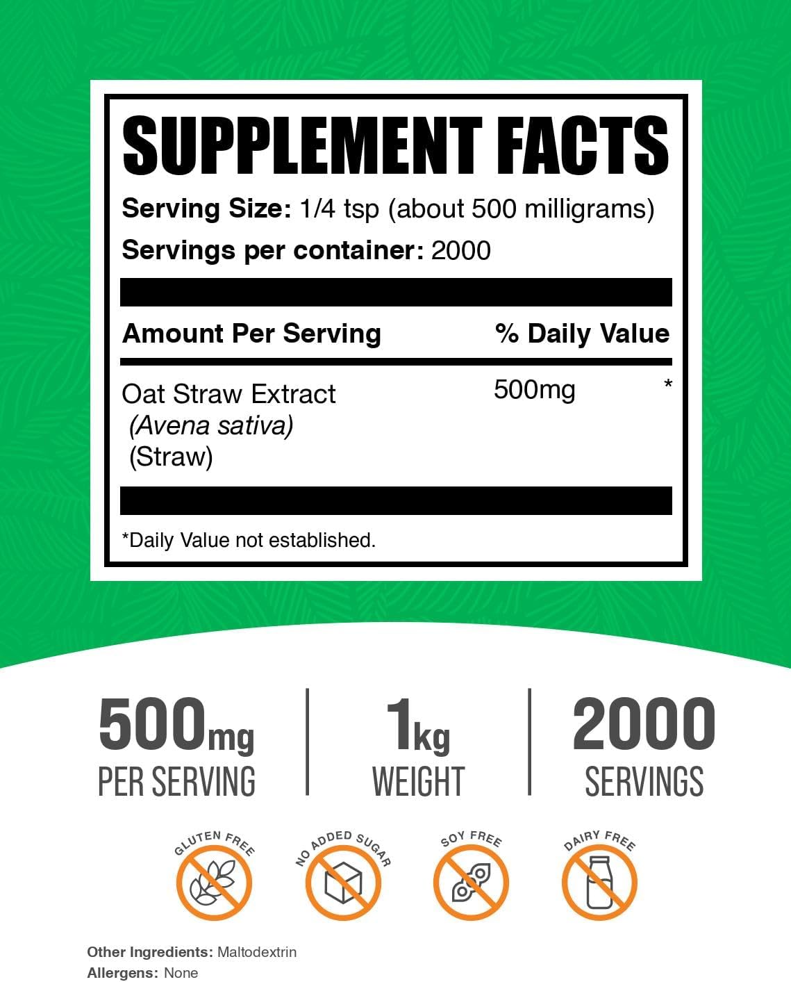 Oat Straw Extract Powder - 1kg - görsel 2
