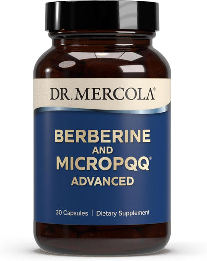 Dr. Mercola Berberine and MicroPQQ Advanced – Metabolic, Mitochondrial & Brain Support – Non-GMO, Gluten-Free & Soya-Free – 90 Capsules