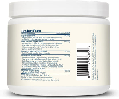 360 Pet Nutrition Canine Superfood Boost – All Life Stage Dog Meal Topper & Supplement, Supports Joint, Digestive & Immune Health, 30 Servings, Beef Flavour