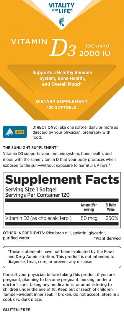 Melaleuca Vitality Vitamin D3 120 Tablets - görsel 2