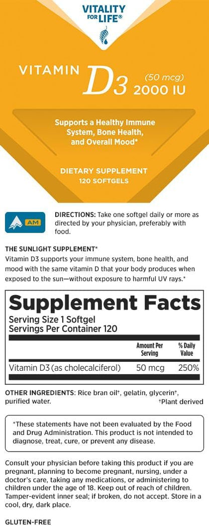 Melaleuca Vitality Vitamin D3 120 Tablets