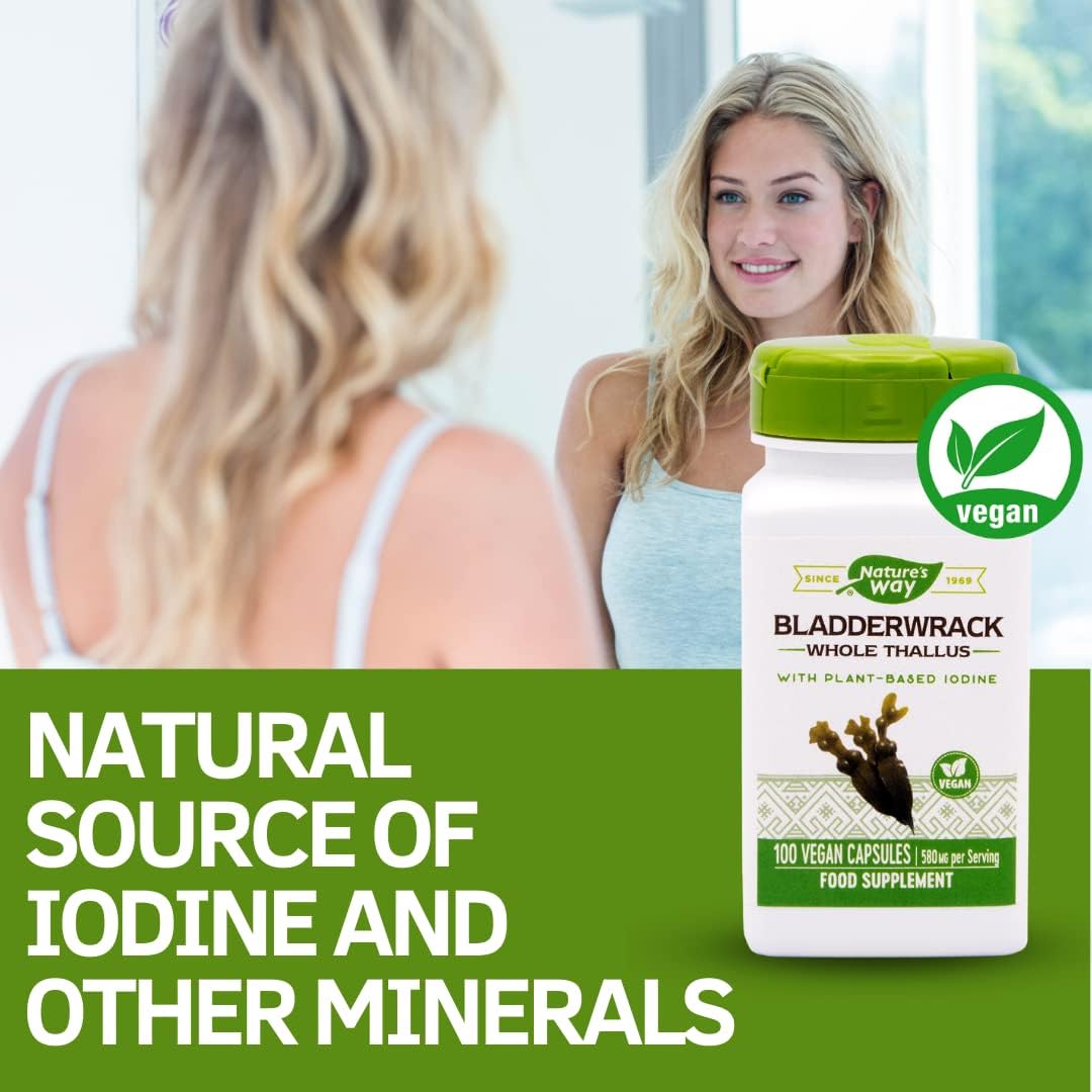 Nature's Way Bladderwrack - 100 Vegetarian Capsules - görsel 4