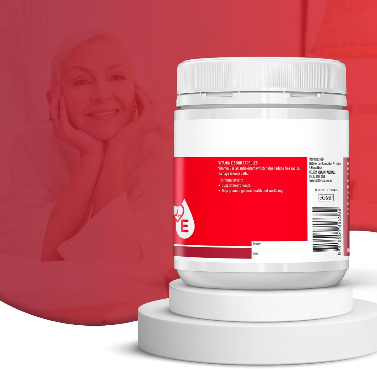 Healthy Care Vitamin E 500IU 200 Capsules - görsel 3