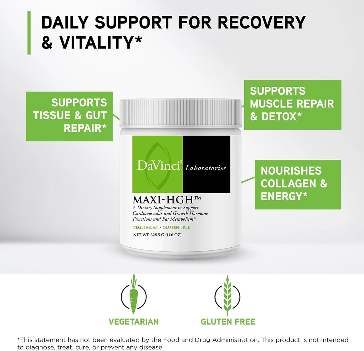 DAVINCI Labs Maxi-HGH - Amino Acid Supplement, 328.5 g Powder - görsel 3
