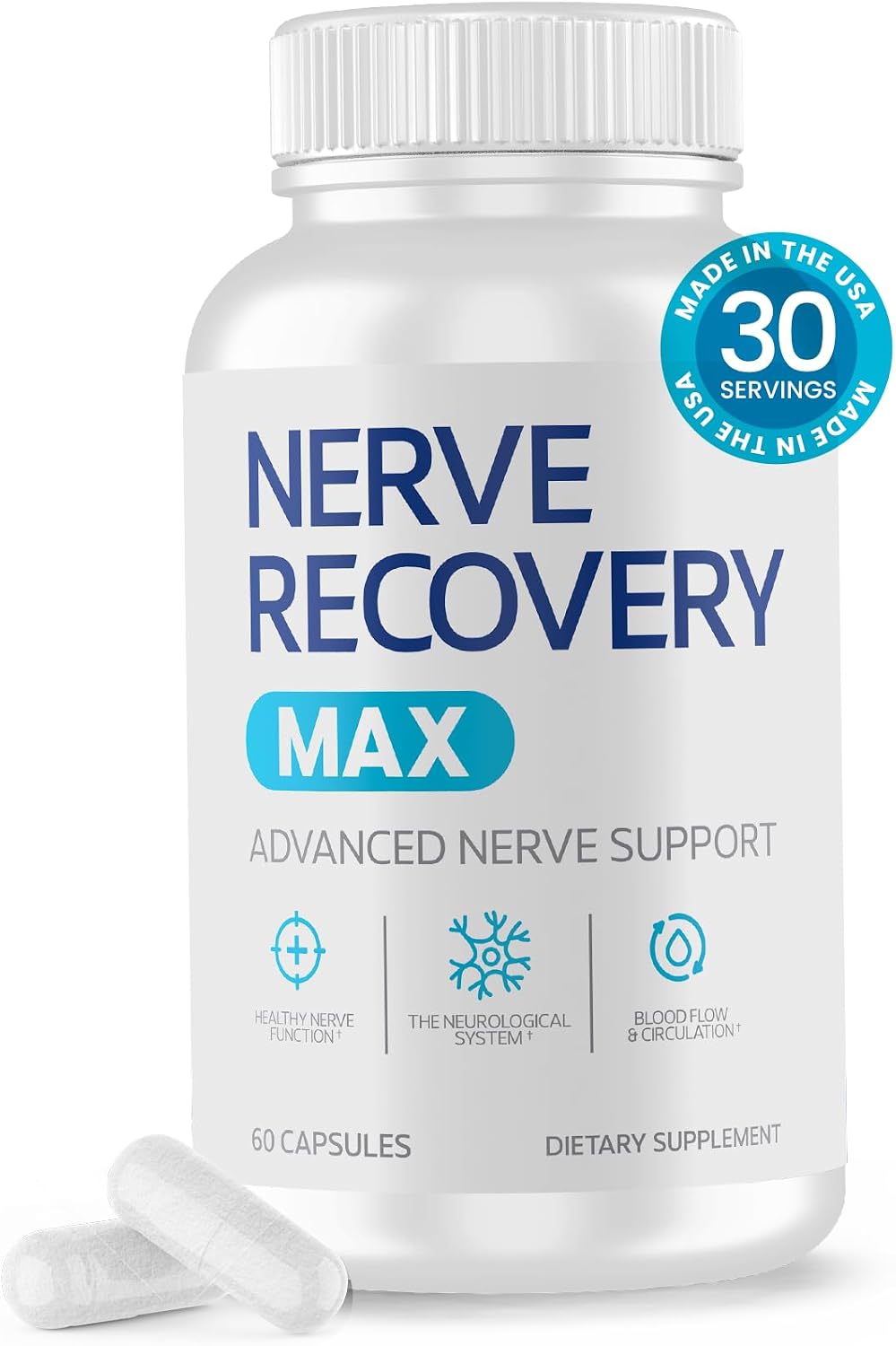 Non-GM Advanced Nerve Support Supplement with Vitamin D3 and Alpha Lipoic Acid - 60-Day Supply (2 Bottles) - görsel 8
