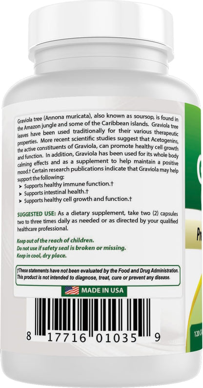 Best Naturals Graviola Capsules, Annona Muricata, 600 mg, 120 Capsules
