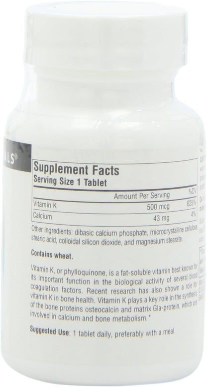 Source Naturals Vitamin K, Supports Normal Bone Health, 100 Tablets