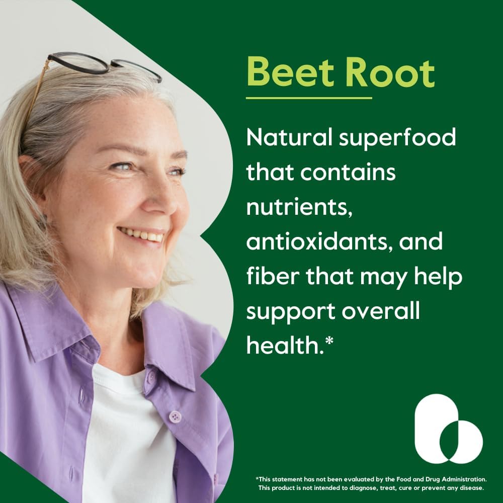 BESTVITE Beetroot, 550mg, 120 Vegetarian Capsules - Vegan, Non-GMO, Gluten-free - görsel 2