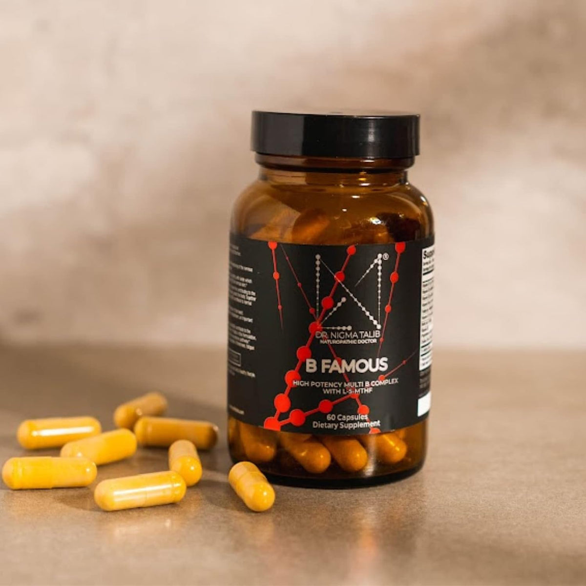 DR. NIGMA B Famous High Potency Multi B Vitamin Complex with L-5-MTHF - 60 Capsules - görsel 6