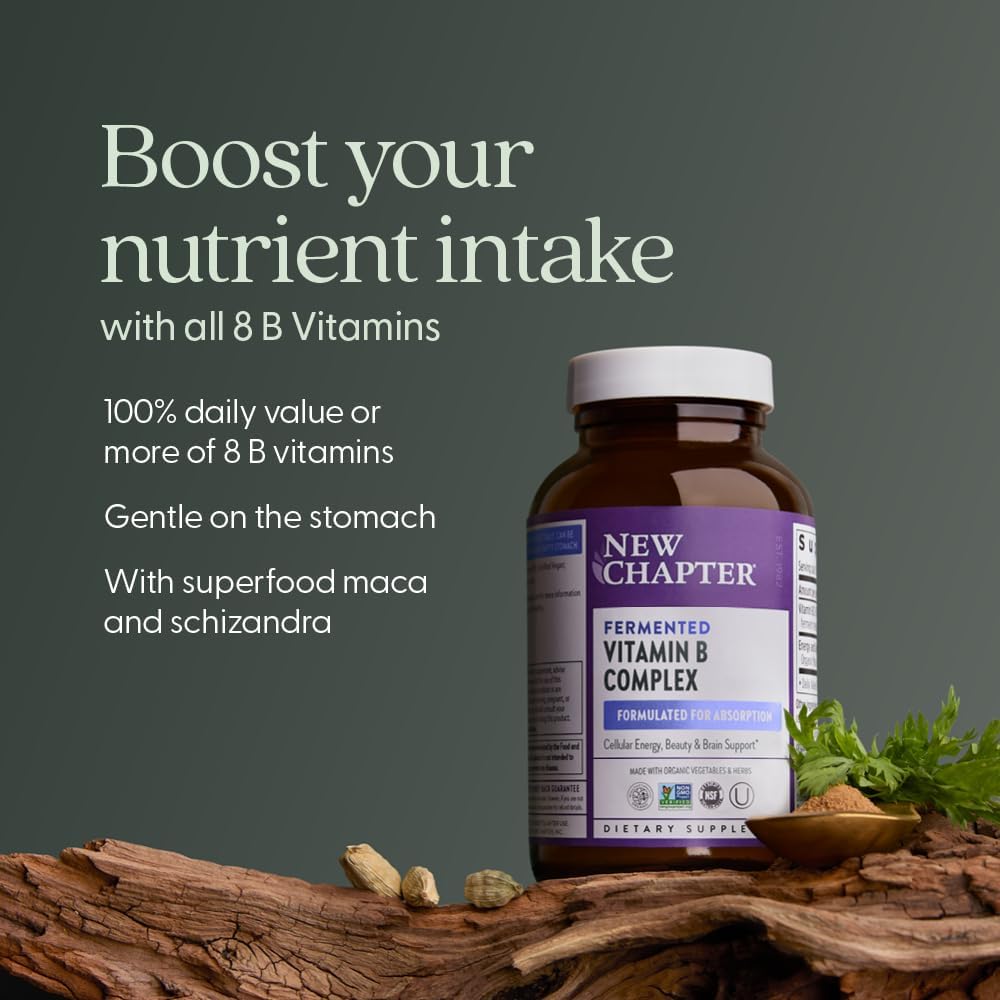 New Chapter Organic Fermented Vitamin B Complex, 30 Tablets - görsel 3