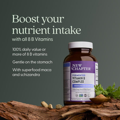 New Chapter Vitamin B Complex - Fermented B Vitamins with Organic Herbs, 90 Tablets