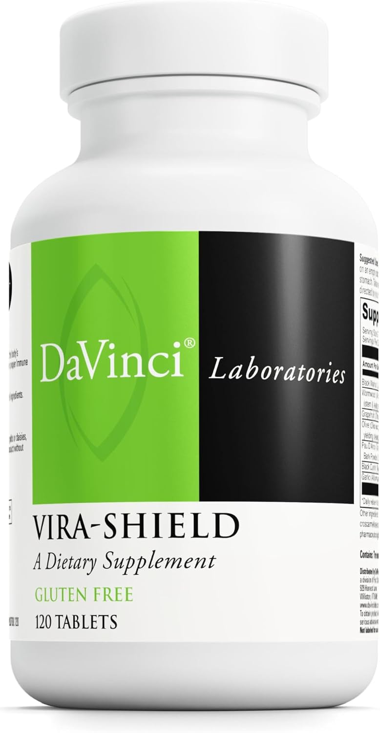 DAVINCI Labs Vira-Shield – Dietary Supplement for Detox, Immune & Gastrointestinal Support – 120 Tablets - görsel 1