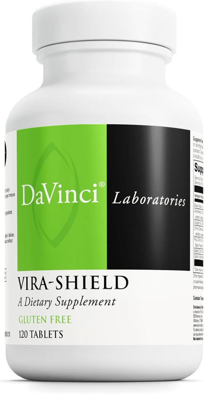 DAVINCI Labs Vira-Shield – Dietary Supplement for Detox, Immune & Gastrointestinal Support – 120 Tablets