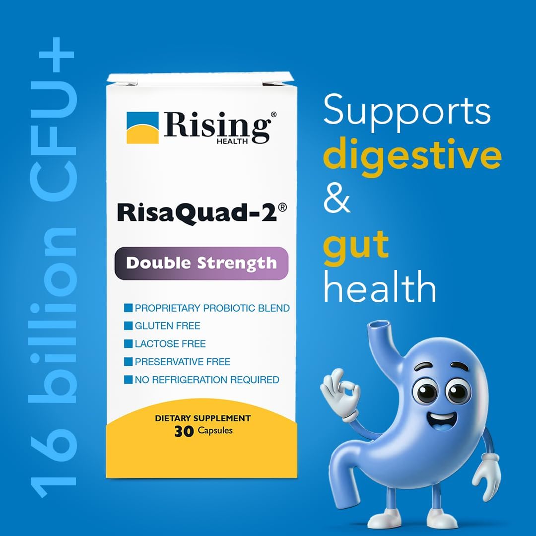 Rising Health RisaQuad-2 Double Strength Probiotic Capsules – 16 Billion CFU+, 30 Capsules - görsel 2