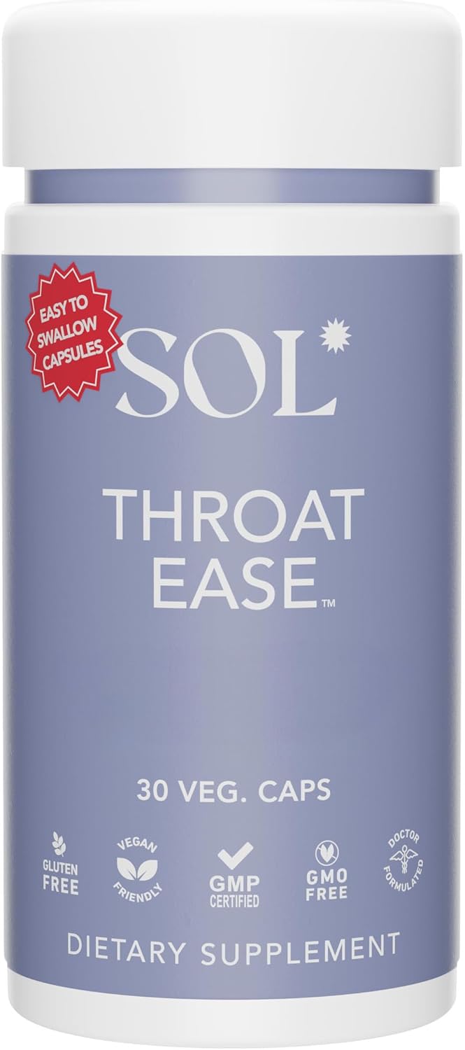 Throat Ease Supplement – Soothe Sore Throat, Support Seasonal Comfort, 60 Capsules - görsel 1
