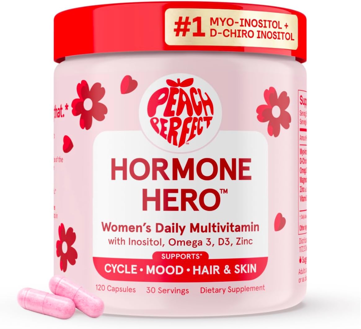 Peach Perfect Inositol Multivitamin – Myo-Inositol & D-Chiro 40:1 Blend with Omega-3, Vitamin D3, Magnesium, Zinc - görsel 8