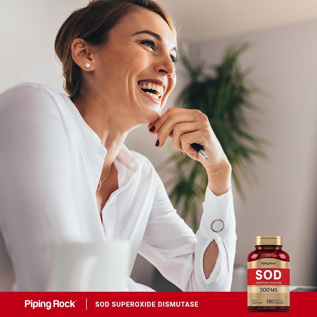Piping Rock Superoxide Dismutase | 300 mg | 180 Capsules - görsel 6