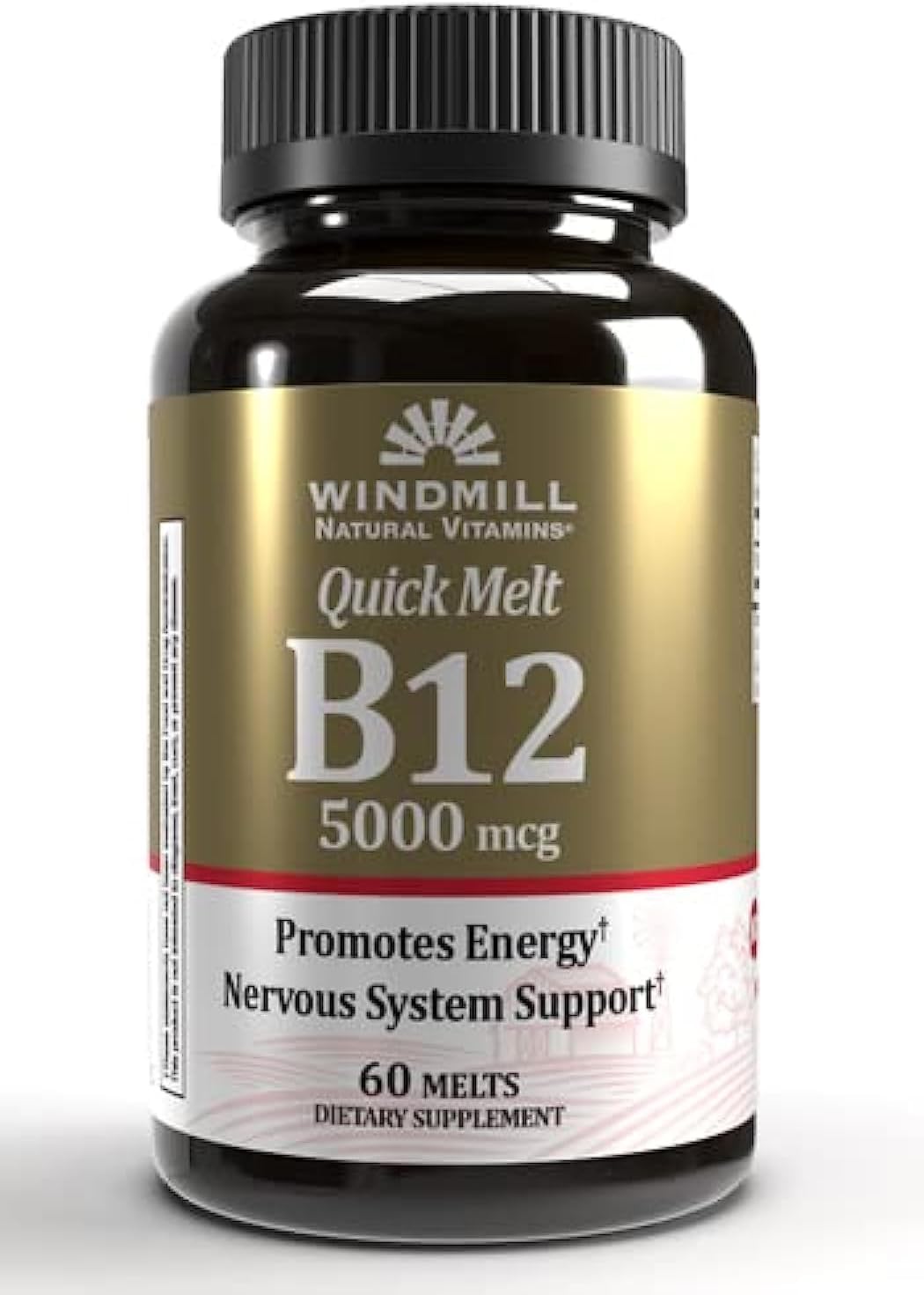 Windmill Quick Melt Vitamin B12 5000 mcg Food Supplement, 60 Tablets - görsel 1