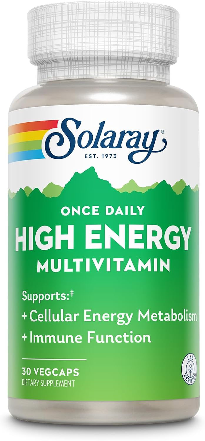 SOLARAY Once Daily High Energy Multivitamin - Vitamin C, D, B12 - 180 VegCaps - görsel 8