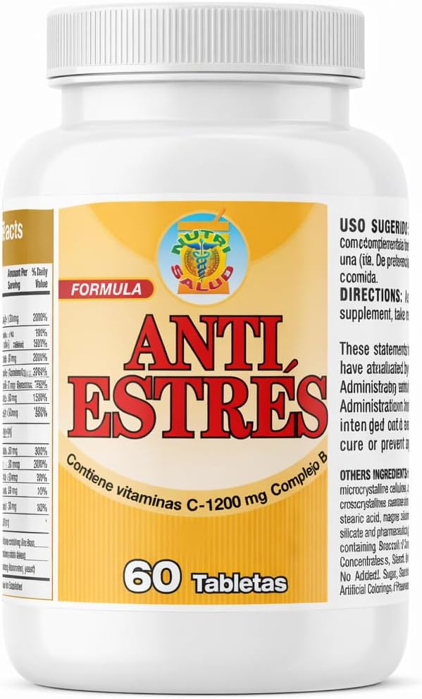 Nutrisalud Anti-Stress Natural Formula - B-Complex Stress Support, 2 Bottles (4 Month Supply) - görsel 5