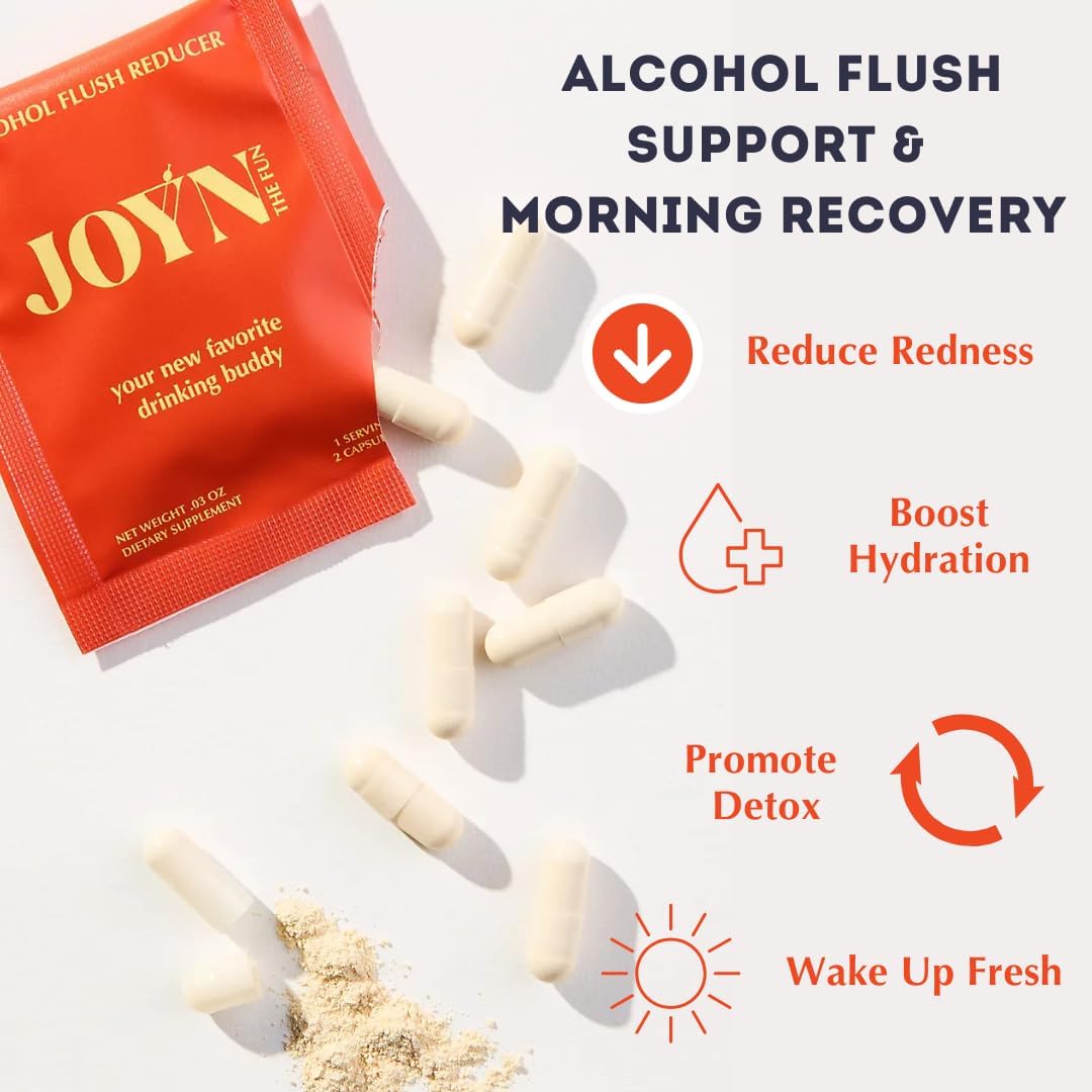 JOYN Supplement Value Pack: Alcohol Flush & Asian Glow Relief, Morning Recovery, Liver Support - 20ct - görsel 2