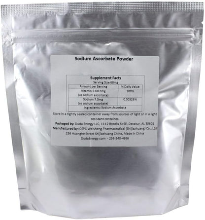 Duda Energy Sodium Ascorbate Powder, 454 g - Non-GMO Vitamin C Supplement