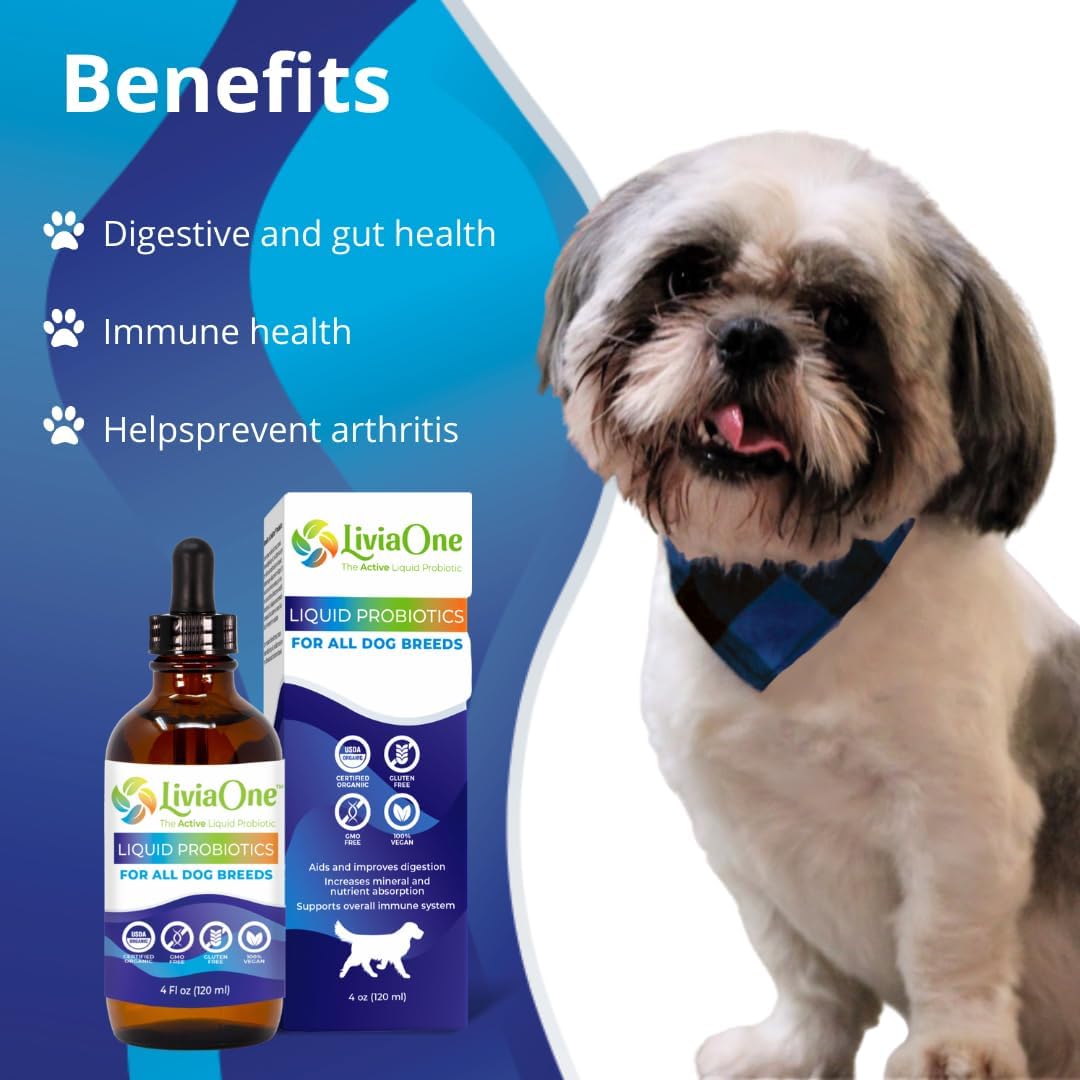 BioLifePet Liquid Probiotics for Dogs, Organic Dog Probiotic Supplement, 120 ml - görsel 4