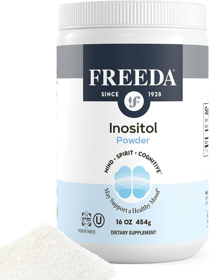 FREEDA Pure Myo-Inositol Powder – 454 g (16 oz)