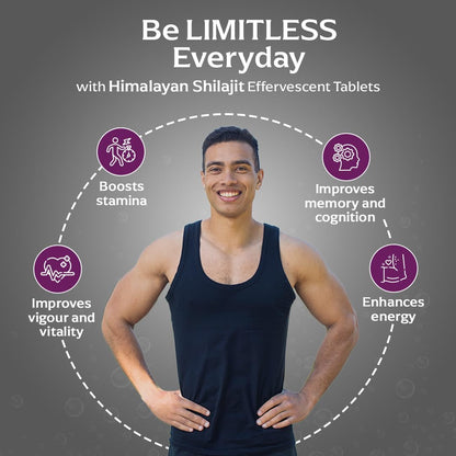 Panchamrit Himalayan Shilajit Effervescent – Traditionally Used to Support Stamina & Performance and Muscle Recovery – Enriched with Ashwagandha, Kaunch Beej, Safed Musli – 15 Tablets (Pack of 2)