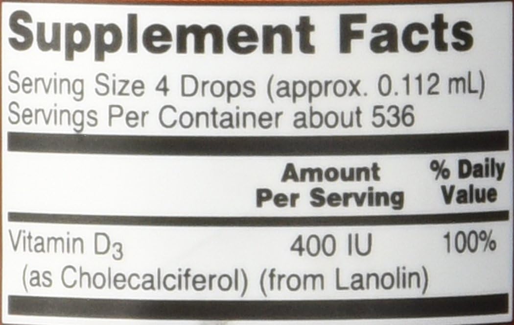 NOW Foods Vitamin D3 Liquid, 2 x 118 ml (4 fl oz each) - görsel 2