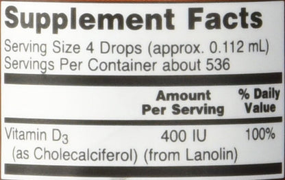 NOW Foods Vitamin D3 Liquid, 2 x 118 ml (4 fl oz each)