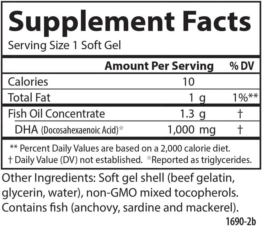 Carlson Elite DHA Gems, 1,000 mg DHA, 30 Soft Gels - görsel 4