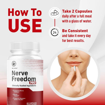 Nerve Freedom Pro - 3 Pack (180 Capsules) - Nerve Support Food Supplement