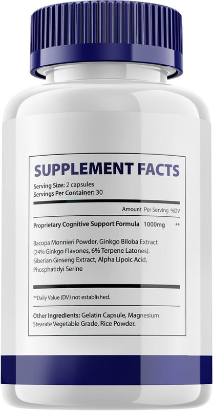 Mindful Wellness Advanced Brain Saviour - Cognitive Support Supplement (3 Pack, 180 Capsules)