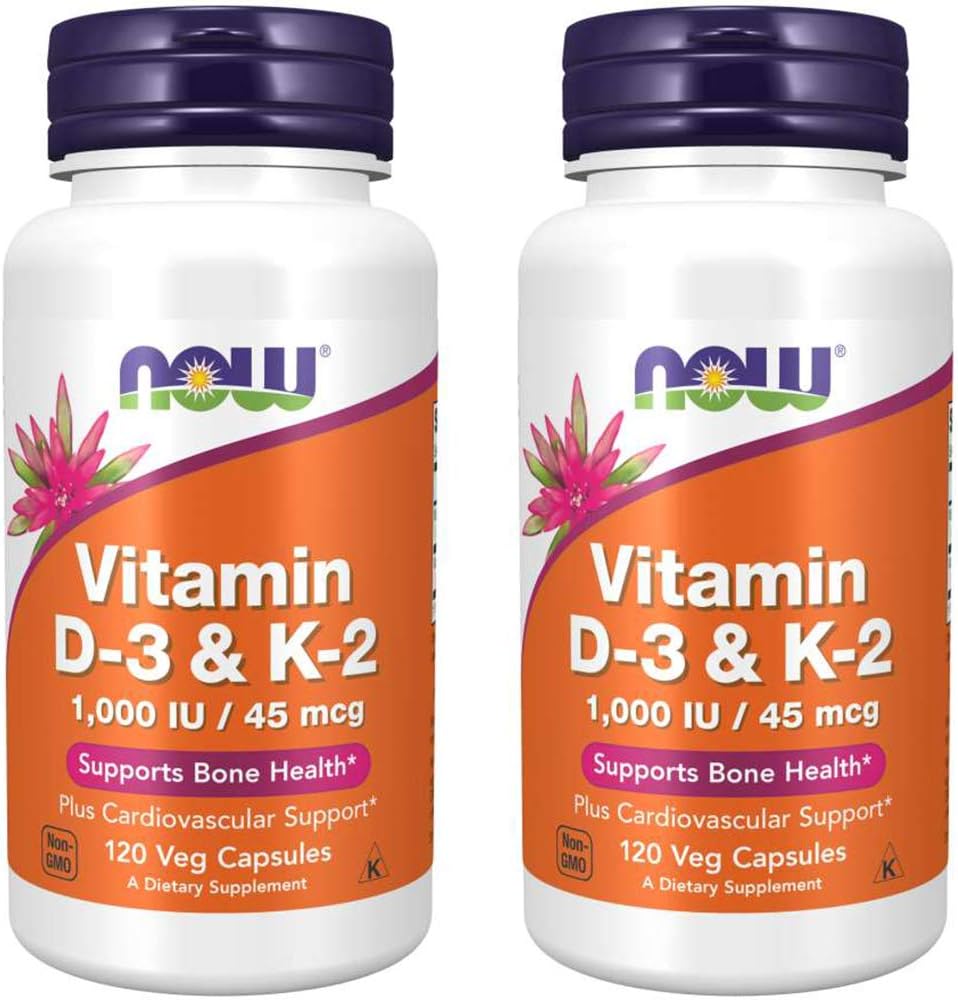 NOW Foods Vitamin D-3 & K-2 - 120 Veg Capsules - görsel 4